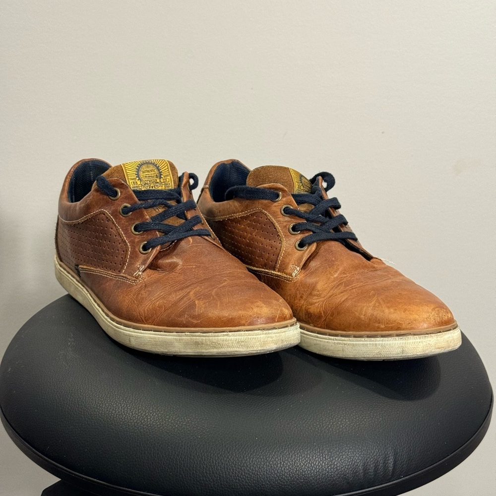 Size 11 leather sneakers Bull Boxer Cognac Brown